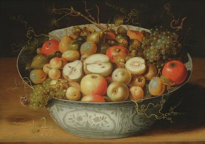 Still Life of Fruit in a Porcelain Bowl by Osias the Elder Beert